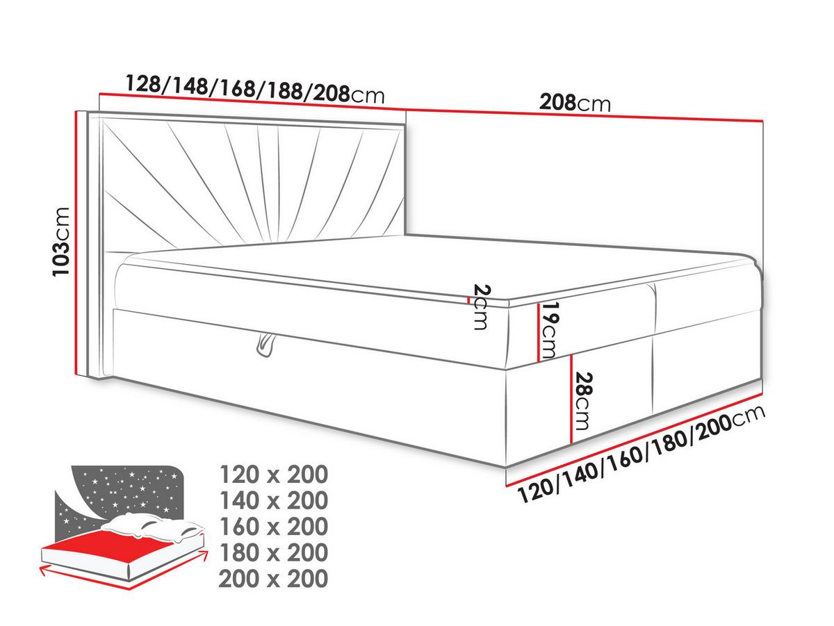 BOXBETT Wood 7 - H3 - Grün, Holz/Textil (180/200cm) - MIRJAN24