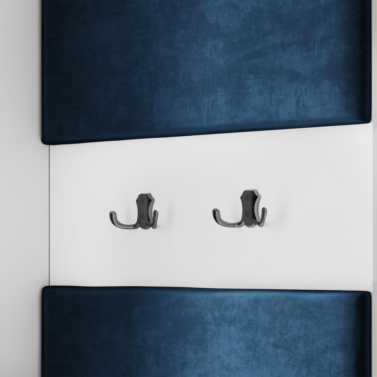 GARDEROBENSCHRANK VIRA 95/181/51 cm Modern Garderobe-Set Eiche Wotan - Blau/Eiche Wotan, Holzwerkstoff (95/181/51cm) - MASSENO