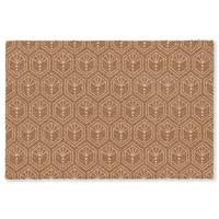 FUSSMATTE Braun - Rosa - Geometrisch - Gemustert Türmatte 180x120 cm - Braun, Kunststoff (180/0.4cm) - MuchoWow