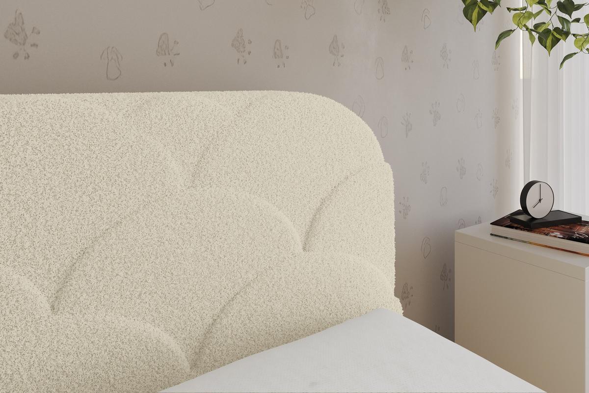 EINZELLBETT Jugendbett mit Bettkasten, Links - ELRY 80x200 Beige - Champagner, Holzwerkstoff/Textil (80/200cm) - ALTDECOR
