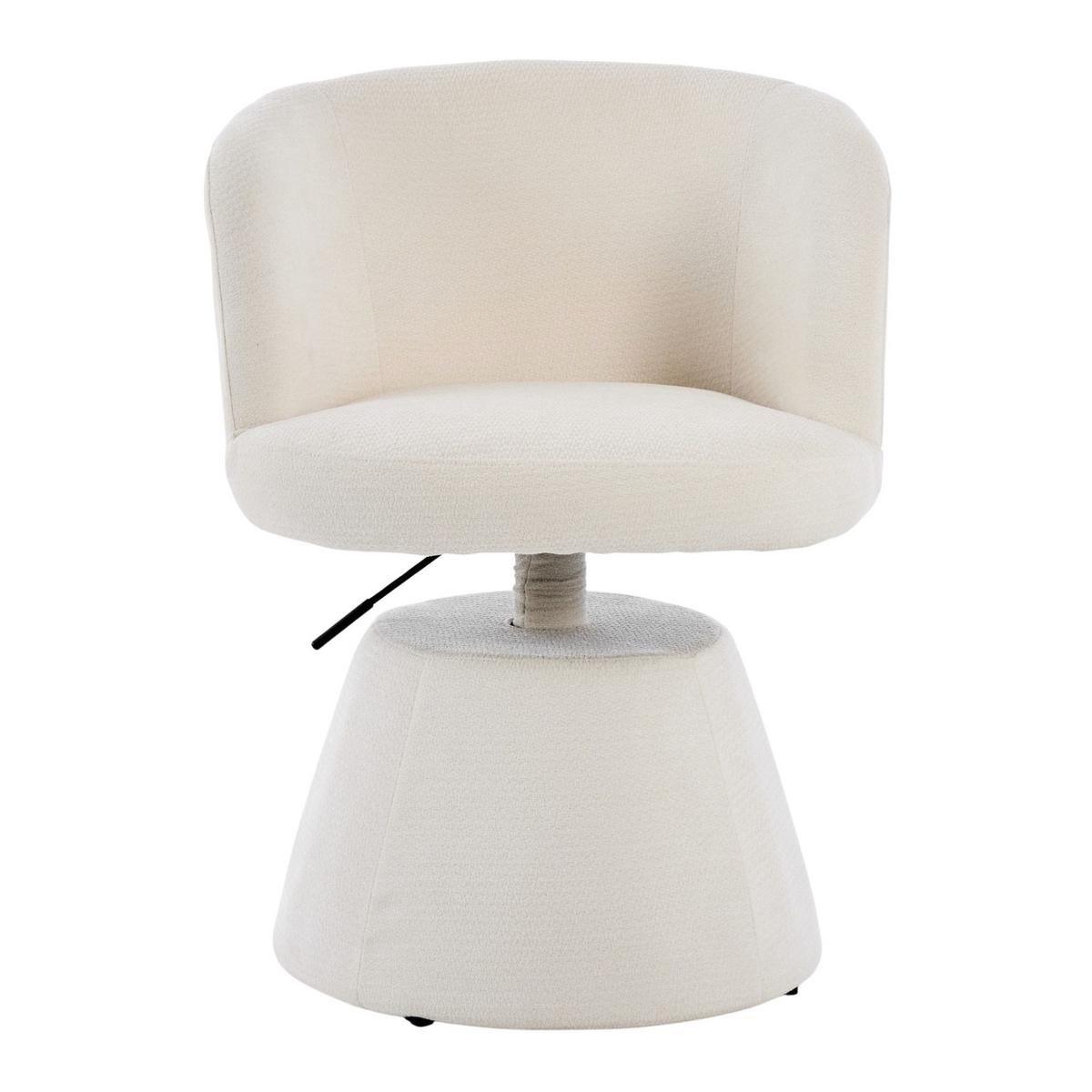 DREHSTUHL Höhenverstellbar 360° Barhocker Chenille - Beige, Textil (57.5/92.5/60cm) - Urban Meuble