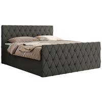 BOXBETT MIREN DUO 140/200 - Grau Kunstleder - H3 - Grau, Holz/Textil (140/200cm) - MKS