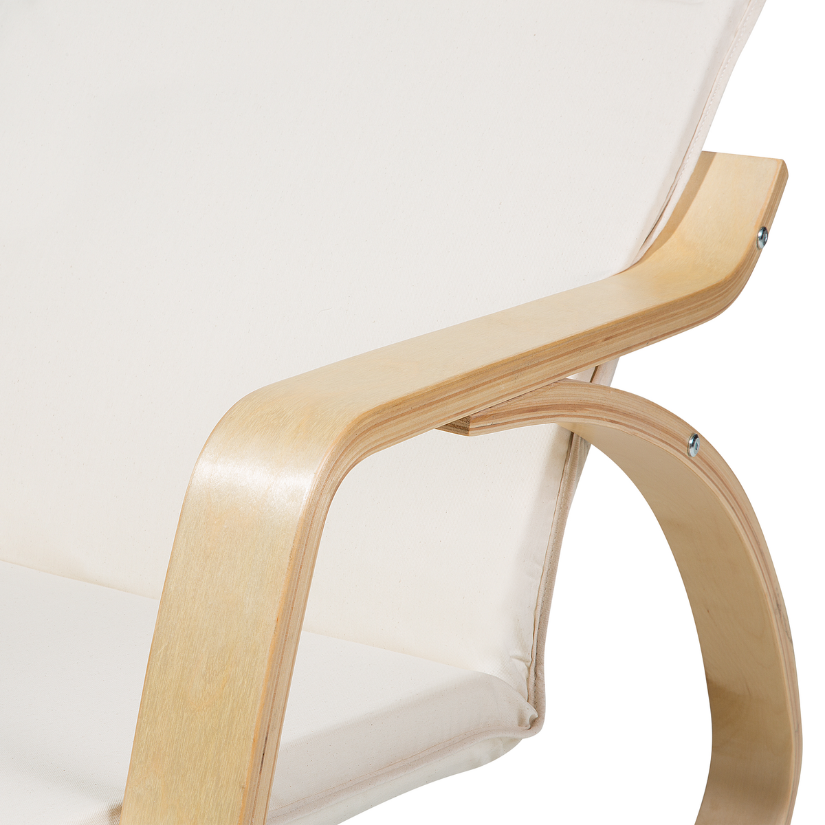 SCHAUKELSESSEL Polsterbezug Beige Weston - Beige, Holz/Textil (68/96/82cm) - Beliani