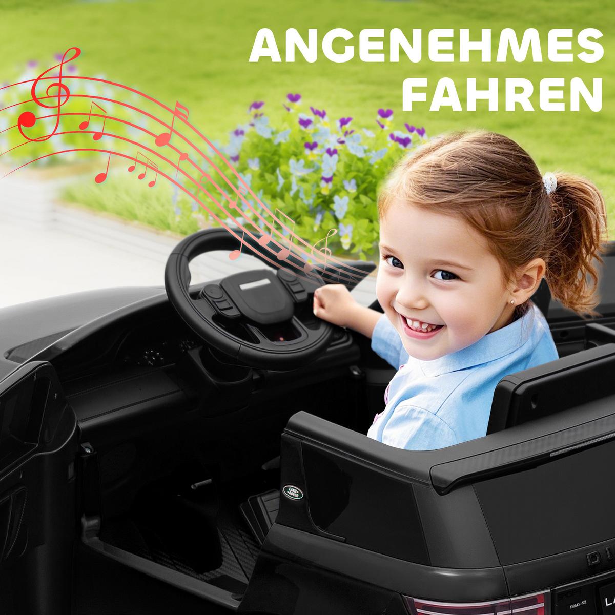 KINDER Elektroauto 12V Kinderauto mit 2,4G Fernbedienung, Musik, 3-5 km/h - Schwarz, Kunststoff (106/65.5/51cm) - AIYAPLAY