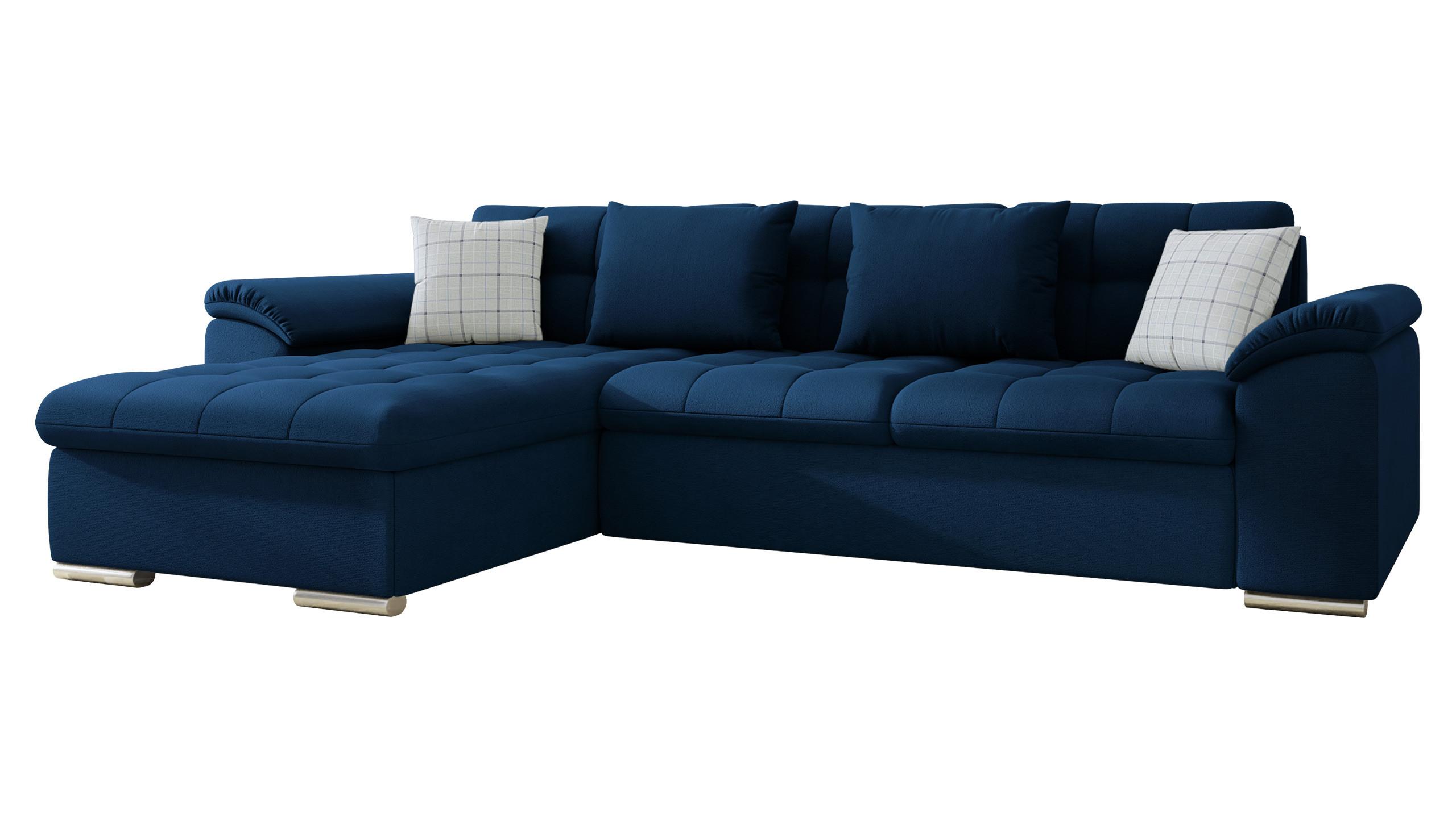 ECKSOFA Diana, Seite: Links - Dunkelblau, Holz/Textil (280/160cm) - MIRJAN24