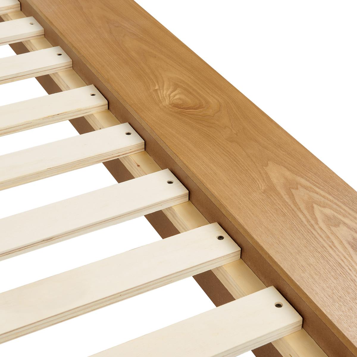 BETT mit Lattenrost 160/200 cm Heller Holzfarbton Zen - Hellbraun, Holzwerkstoff (160/200cm) - Beliani