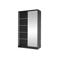 SCHWEBETÜRENSCHRANK Diego III - Schwarz, Holzwerkstoff/Metall (100/200/58cm) - MIRJAN24