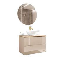 BADEZIMMERSCHRANK AURORA KASCHMIR GOLD - Kaschmir, Holzwerkstoff (80/55/45cm) - Lookway