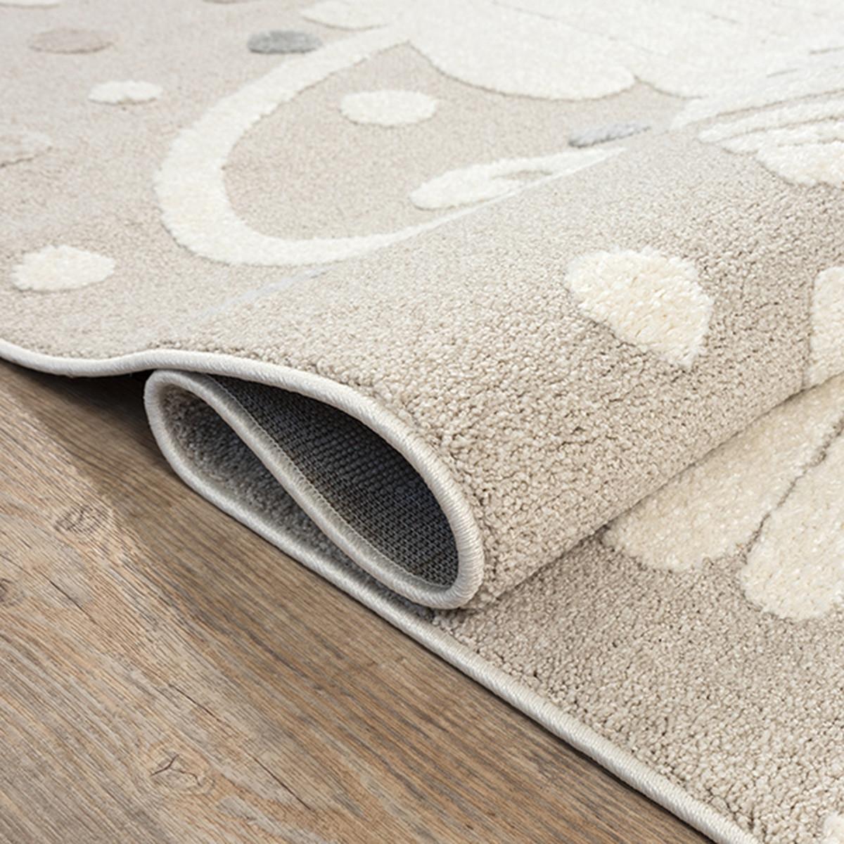 KINDERTEPPICH Kurzflor VELT Polypropylen Beige 80 x 150 cm - Beige, Textil (80/150cm) - KADIMA DESIGN