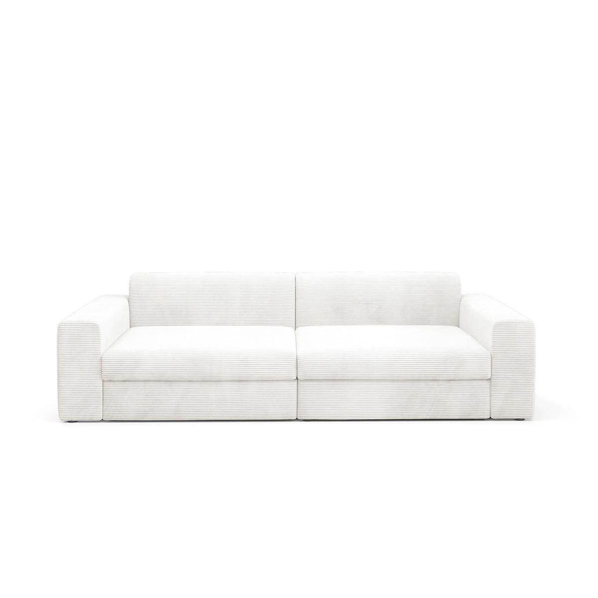 SOFA Paola 3 Sitzplätze Gebrochenes Weiß - Weiß, Holz (272/86/120cm) - Petits-meubles