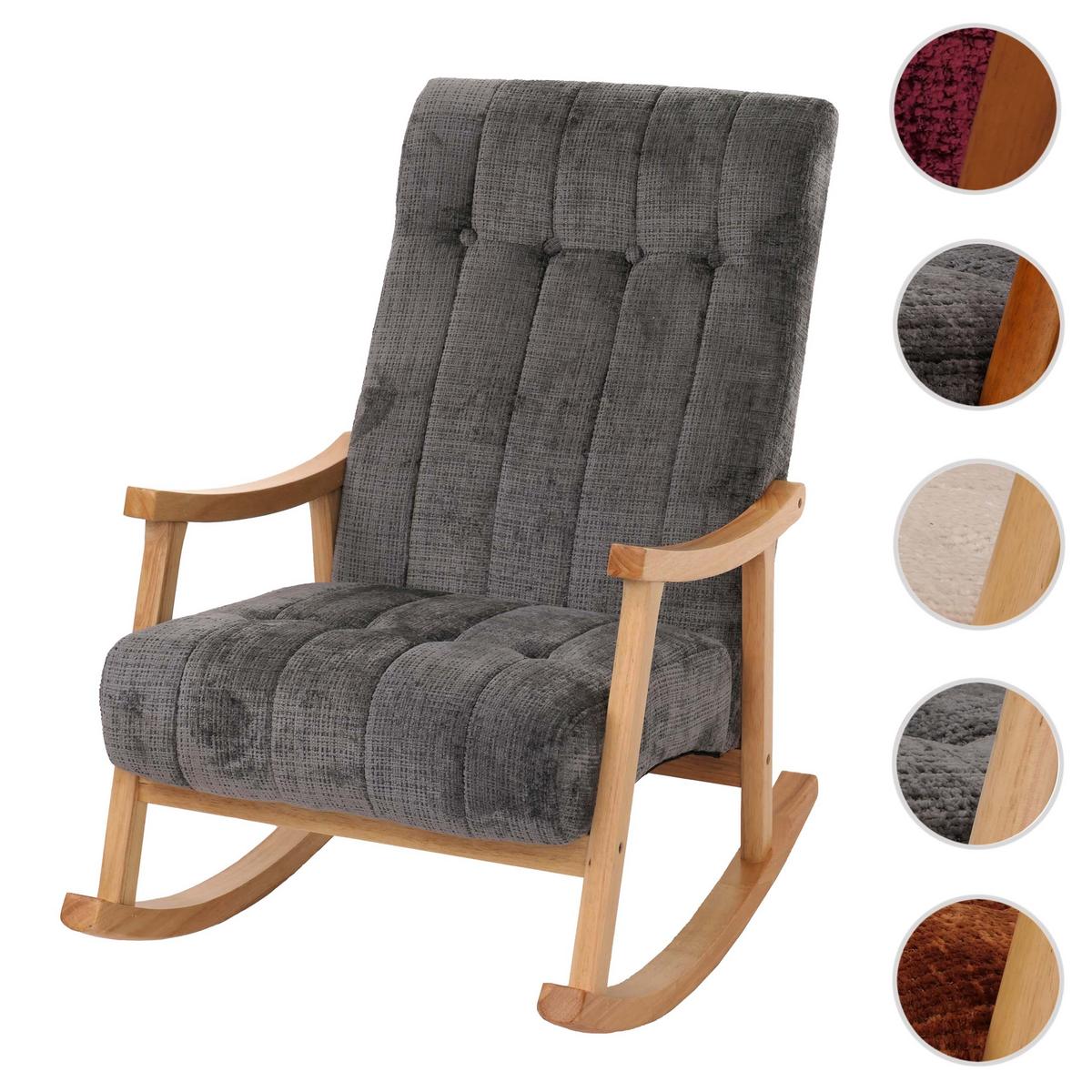 SCHAUKELSTUHL Grau - Dunkelgrau/Naturfarben, Textil (64/97/85cm) - MCW