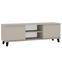 LOWBOARD Home mit 2 Türen, ohne Griffe, Kaschmir - Kaschmir/Schwarz, Holzwerkstoff (150/50/40cm) - Beautysofa