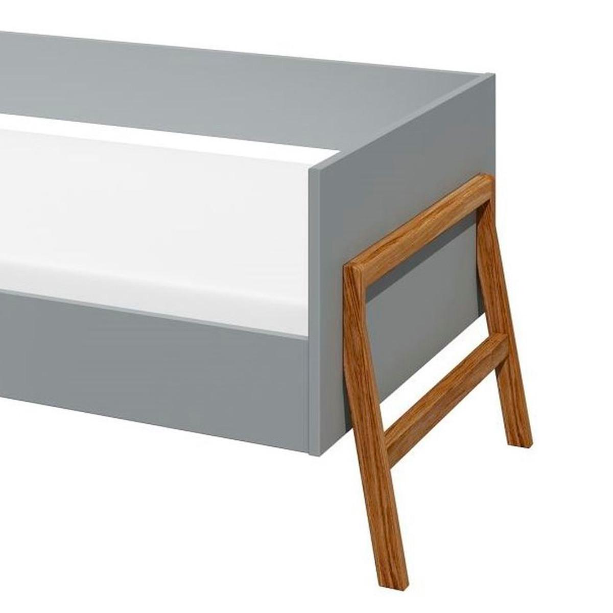 BETT Grau - Grau, Holzwerkstoff - Petits-meubles