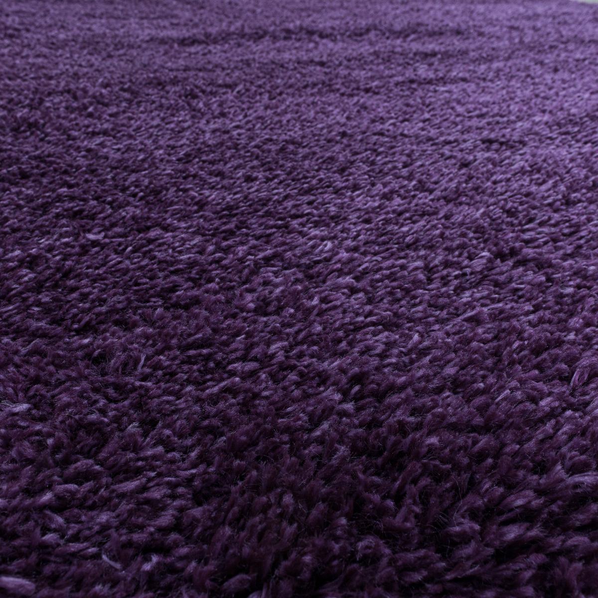 HOCHFLORTEPPICH SALZACH, einfarbig, Violett, Ø 160 cm - Lila, Textil (160/160cm) - KADIMA DESIGN