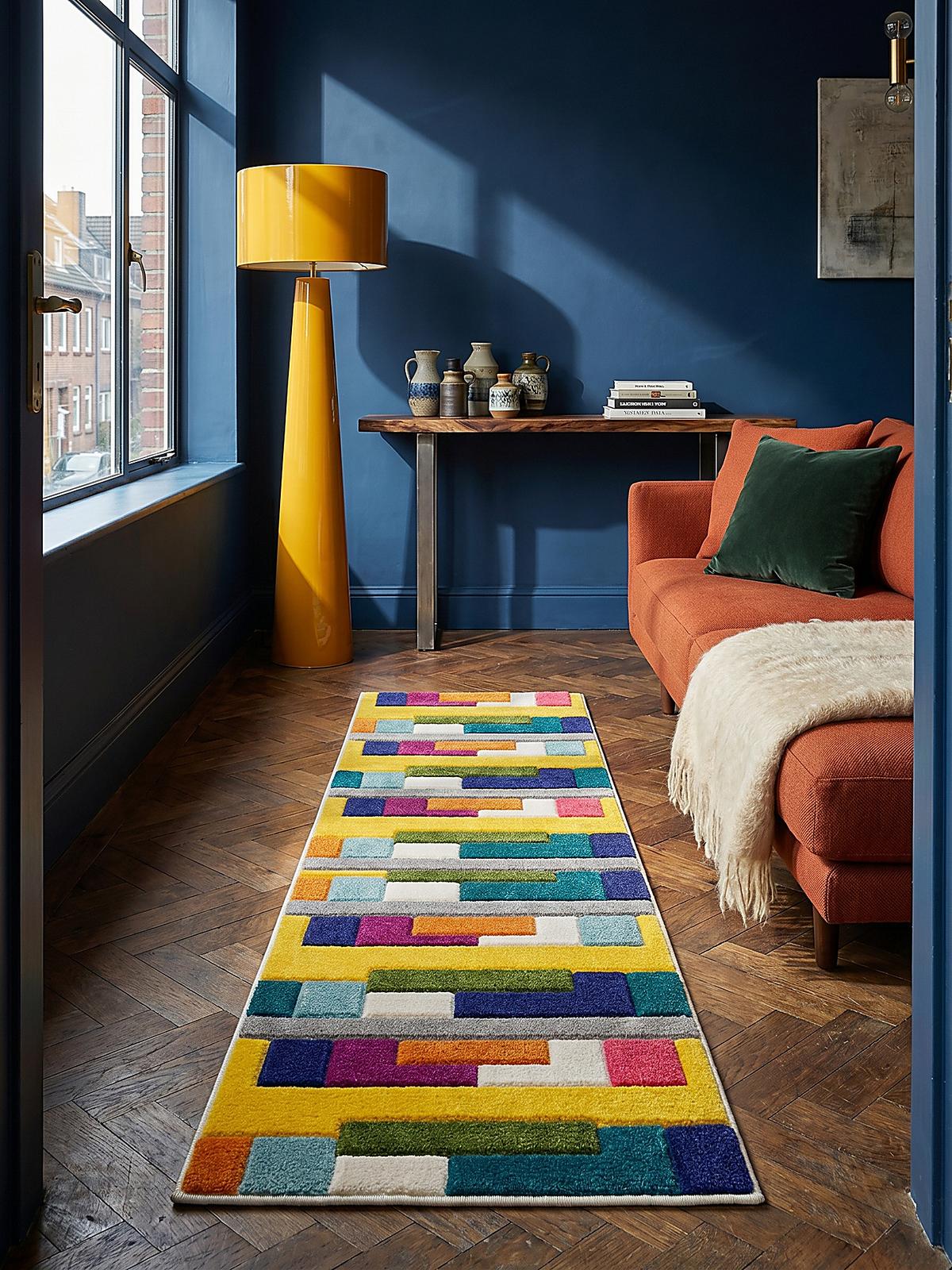 TEPPICH MOSS, geometrisch-abstrakt, Bunt, 66 x 300 cm - Multicolor, Textil (300/66cm) - KADIMA DESIGN