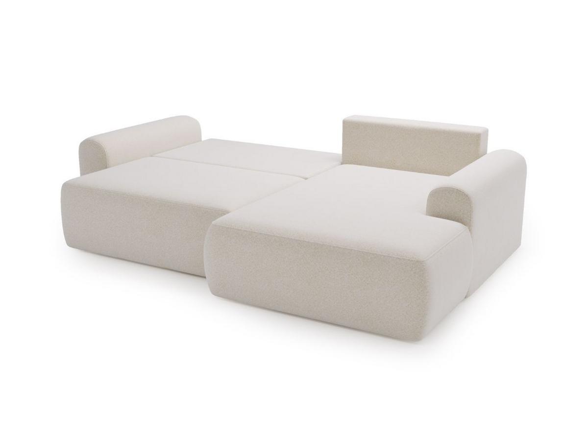 ECKSOFA Savana Weiß Rechts - Weiß, Holz/Textil (177/257cm) - Graingold