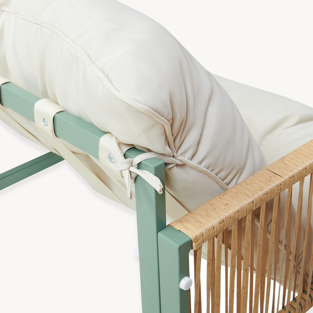GARTENMÖBEL-SET 4 TLG. Karg - Eichefarben/Beige, Kunststoff/Metall - casa.pro
