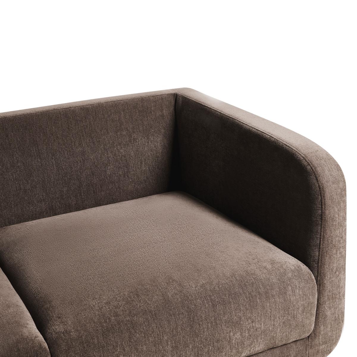 2-SITZER-SOFA Chenillegewebe Dunkelbraun Gimo - Dunkelbraun, Textil (149/83/80cm) - Beliani
