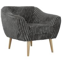 SESSEL PIRS - Grau Cord - Holzbeine - Buchefarben/Grau, Holzwerkstoff/Textil (80/75/74cm) - MKS