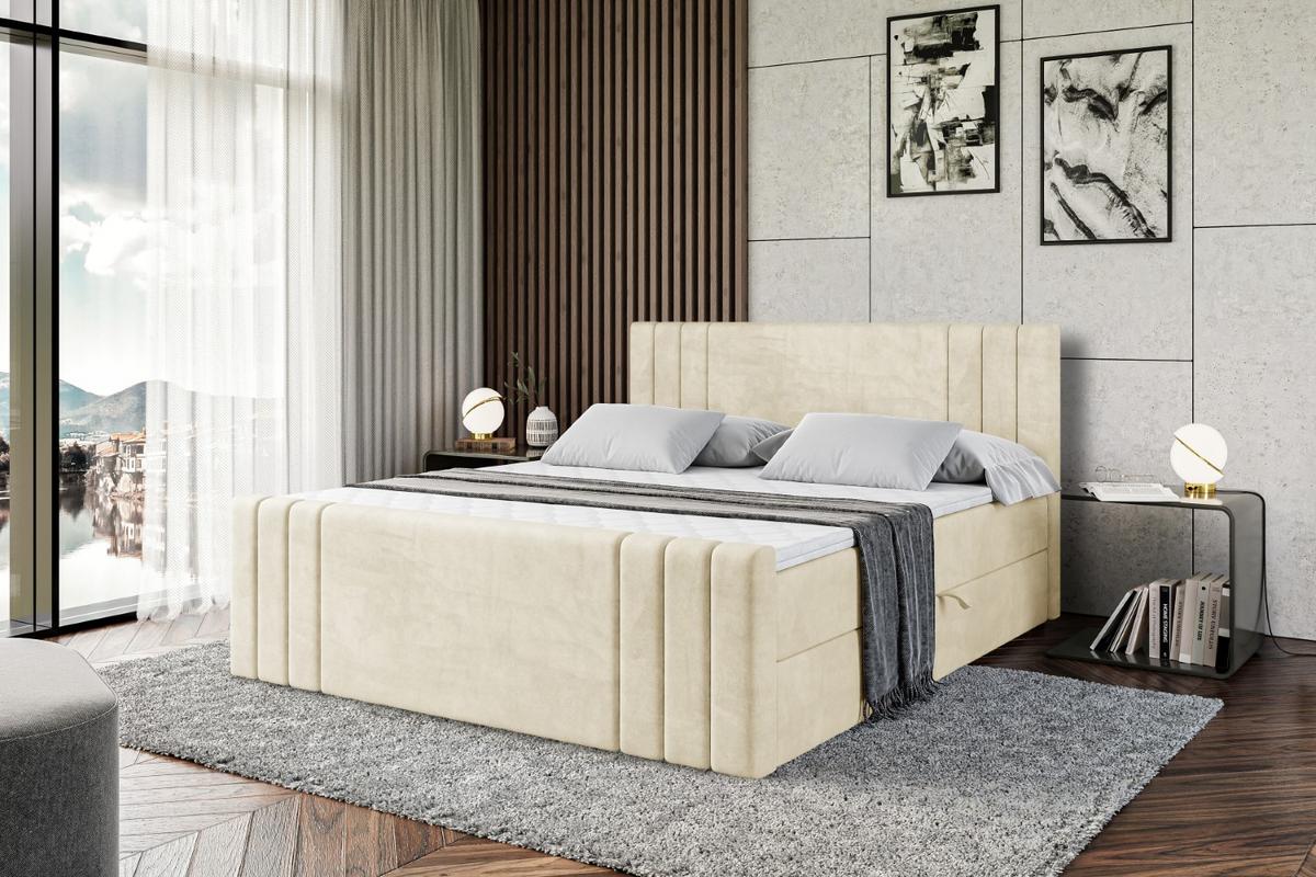 BOXBETT CELESTIA-Z - 180x200 cm - H3 - Beige - Beige, Holzwerkstoff (180/200cm) - ALTDECOR