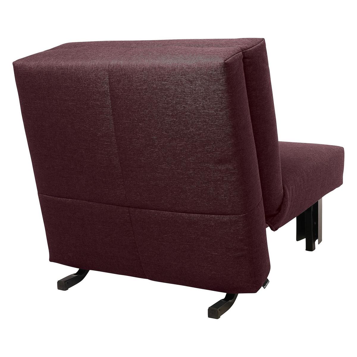 FALTSESSEL Kalomira Bezug Flachgewebe Metall schwarz / burgund - Weinrot, Kunststoff (100/85/85cm) - 58aufmkessel