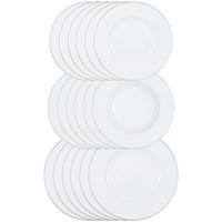 TELLERSET Anmut Platinum No.1 weiß 18-tlg. - Weiß, Keramik (2/2/2cm) - Villeroy & Boch