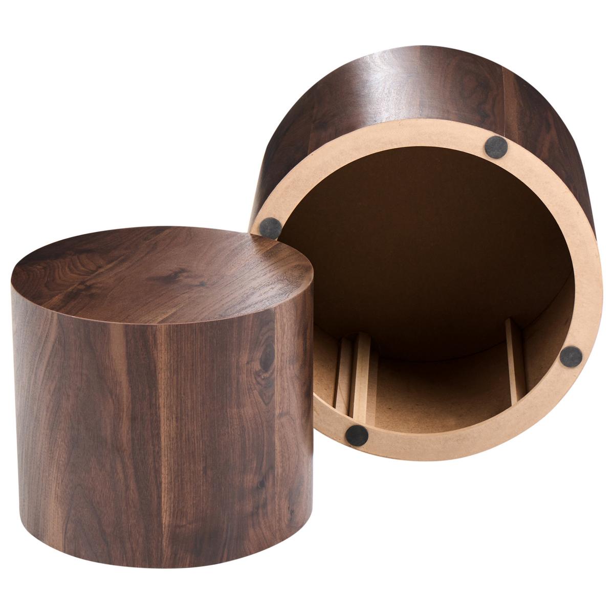 COUCHTISCH 2er-Set Dunkelbraun - Dunkelbraun, Holzwerkstoff (48/48/38cm) - Beliani