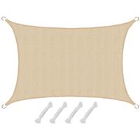 SONNENSEGEL Luftdurchlässig 300/200 cm Beige - Beige, Kunststoff (200/300cm) - Amanka
