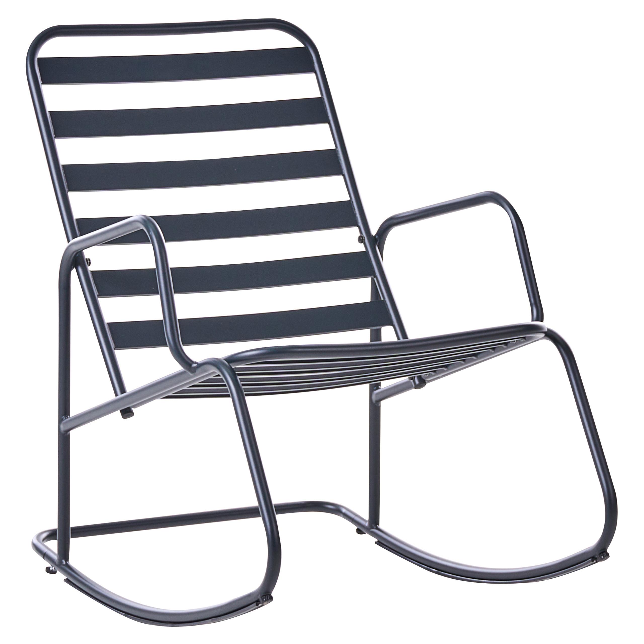GARTEN-SCHAUKELSTUHL Schwarz Turi - Schwarz, Metall (66/92/96cm) - Beliani