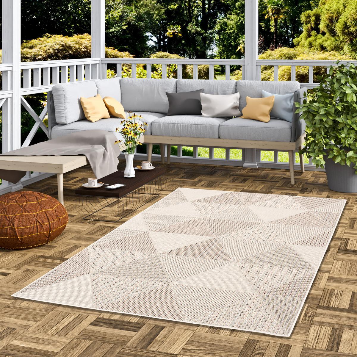 IN & OUTDOOR TEPPICH FLACHGEWEBE CAMPUS RAUTEN - Beige, Textil (160/230cm) - Pergamon