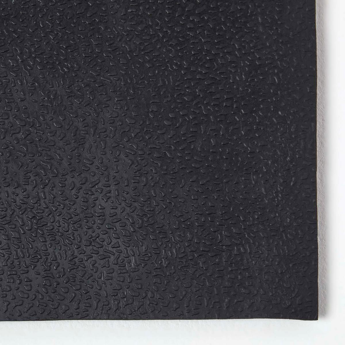 FUSSABTRETER Gummi mit Bürsten-Effekt 40/60 cm - Schwarz, Naturmaterialien (40/60cm) - Homescapes