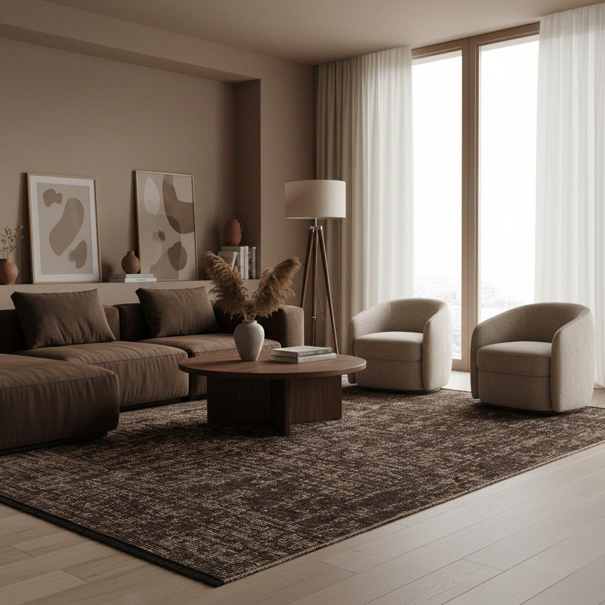 TEPPICH aus Baumwolle Waschbar KOFEL in Braun, einfarbig, 160 x 230 cm - Braun, Textil (230/160cm) - KADIMA DESIGN