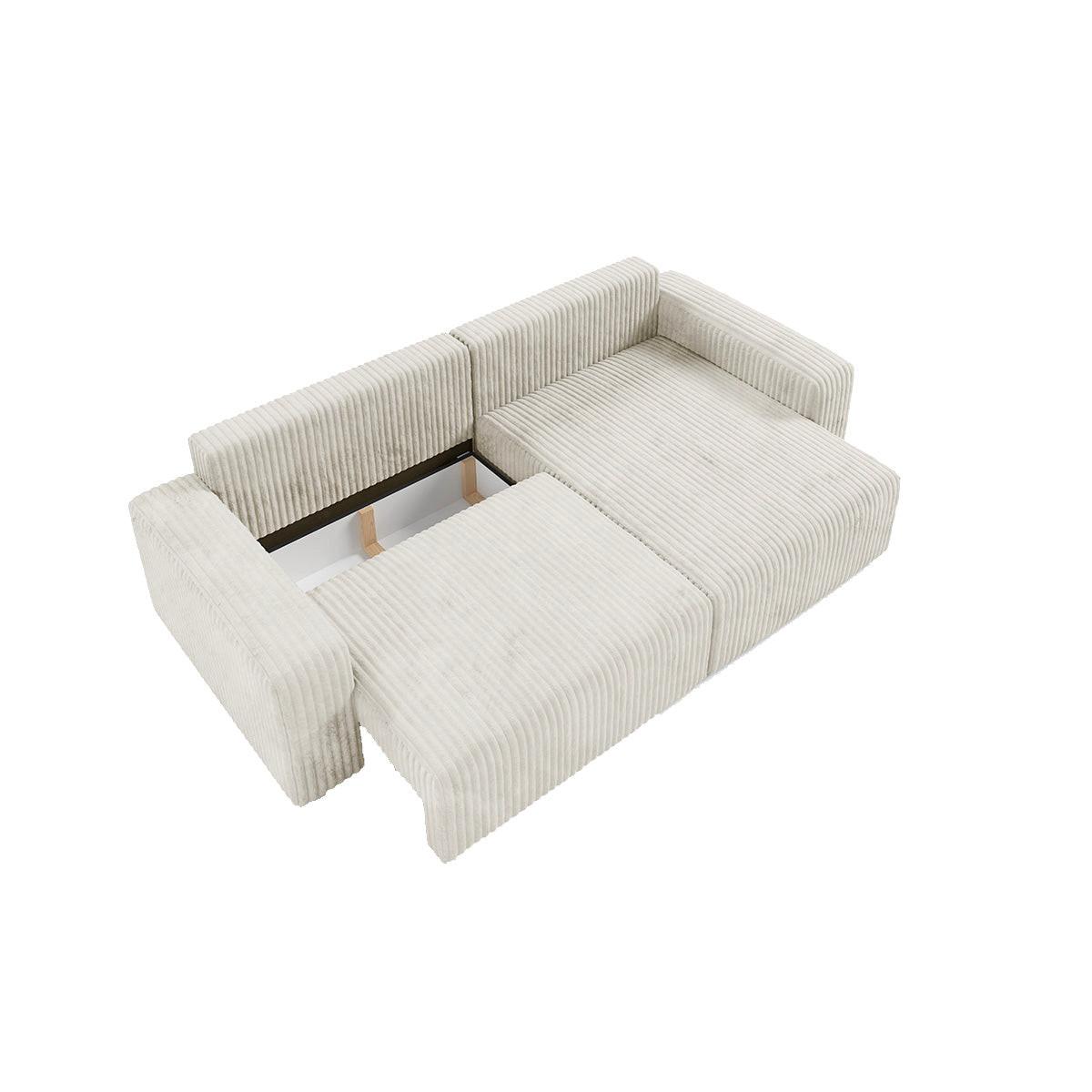 ECKSOFA Angela 3 Sitzplätze Weiß - Weiß, Holz (252/149cm) - Petits-meubles