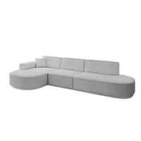 ECKSOFA Ottomane Links MARI-L2-v3 - 328x171x83 cm Grau Cord - Schwarz/Grau, Holzwerkstoff/Kunststoff (328/171cm) - ALTDECOR