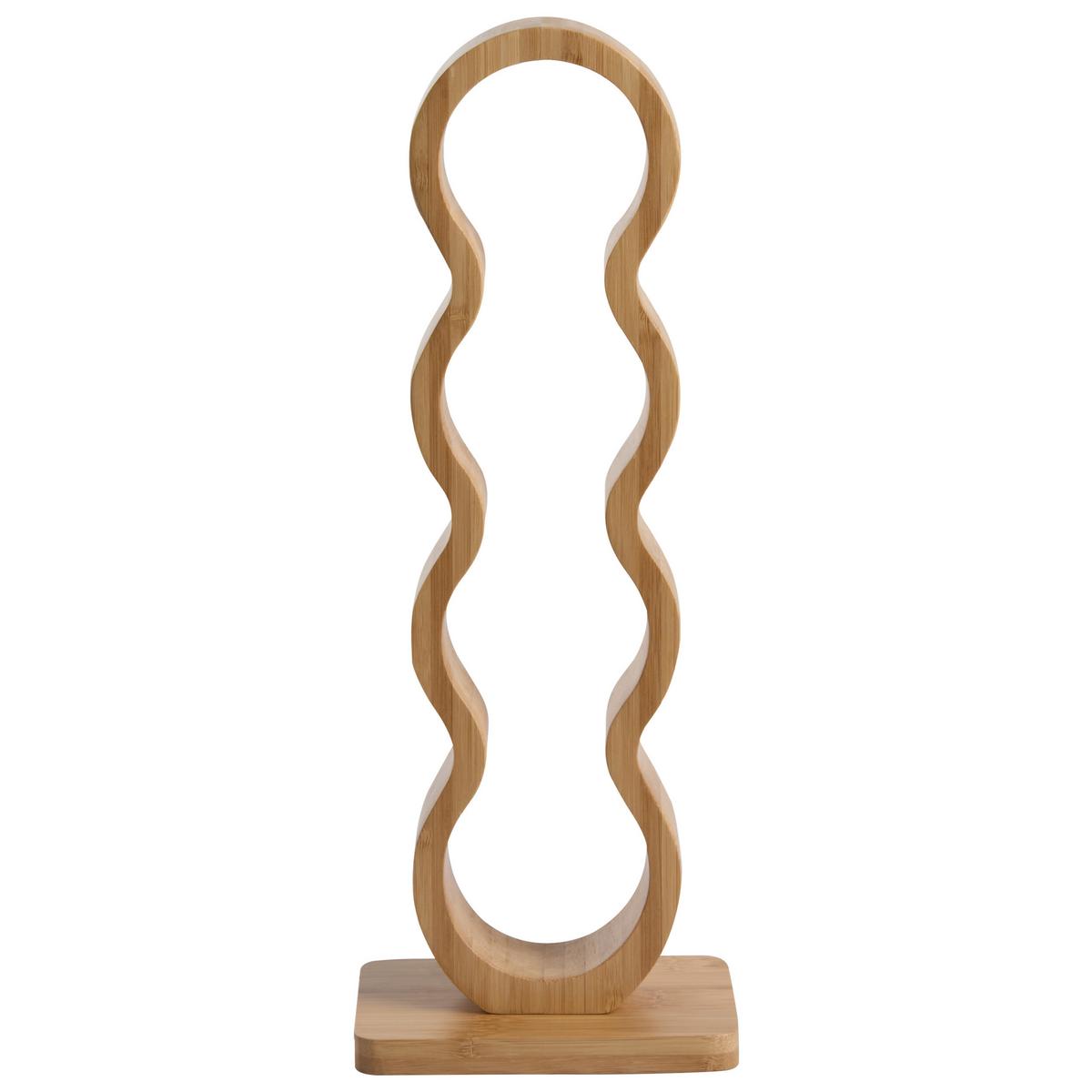 WEINREGAL Bambus Hellbraun Cerise - Hellbraun/Braun, Holz (15/41/10cm) - Beliani