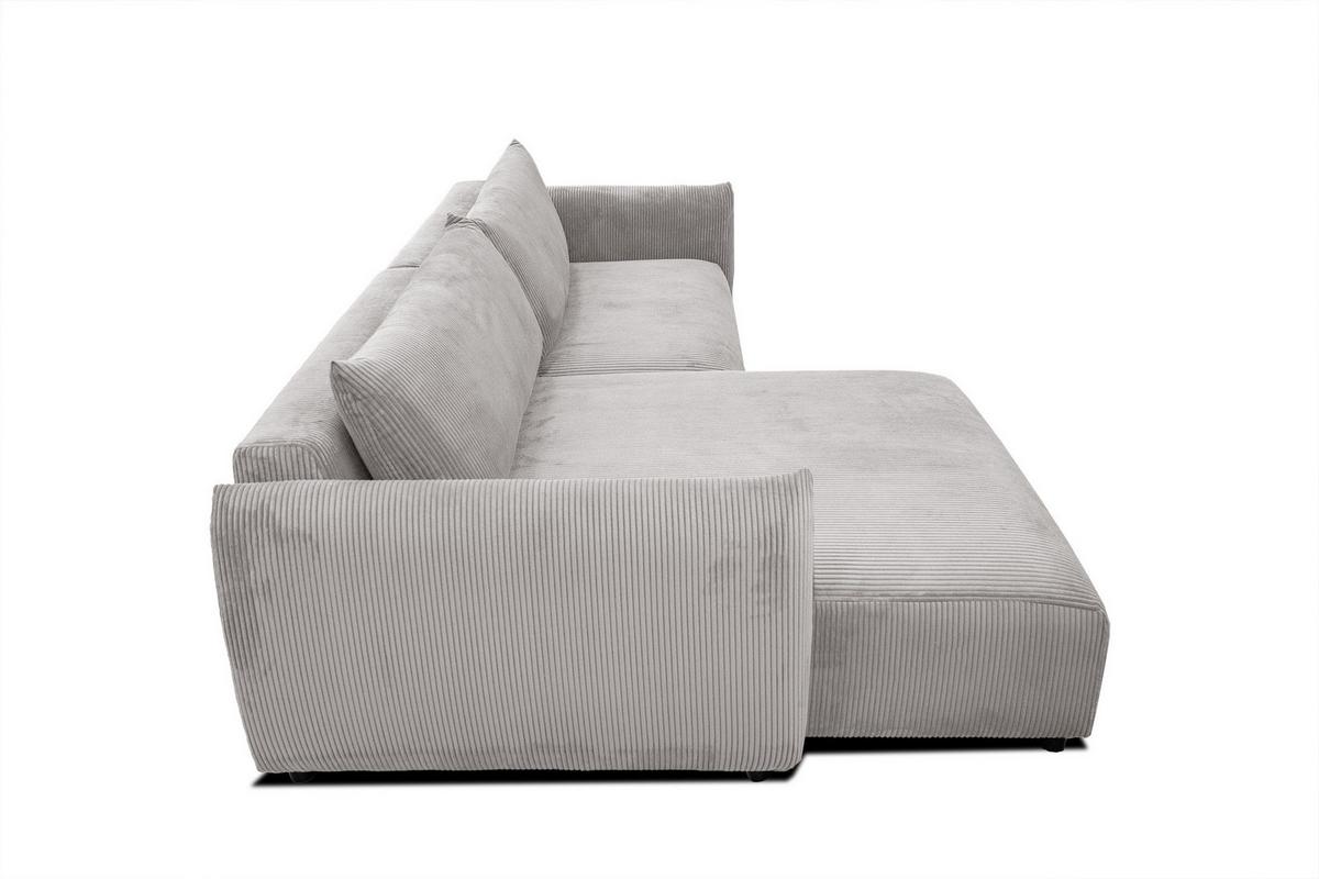ECKSOFA TAUER 5-Sitzer, weiß - Schwarz/Weiß, Holzwerkstoff/Kunststoff (174/292cm) - Wozimo