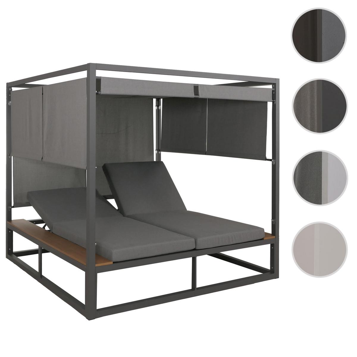 LOUNGE-GARTENLIEGE M63B Anthrazit, Grau - Anthrazit/Grau, Metall (200/200/200cm) - MCW