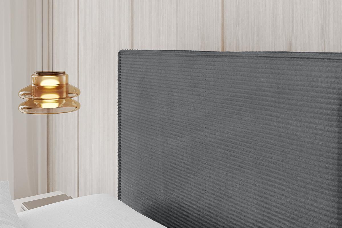 POLSTERBETT mit Bettkasten und Lattenrost, Boxbett ohne Matratze - VANTO 180x200 Dunkelgrau - Anthrazit, Holzwerkstoff/Textil (180/200cm) - ALTDECOR