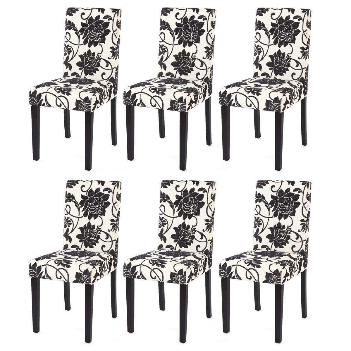 ESSZIMMERSTUHL Weiß, Schwarz 6er-Set - Creme/Schwarz, Textil (43/90/48cm) - MCW