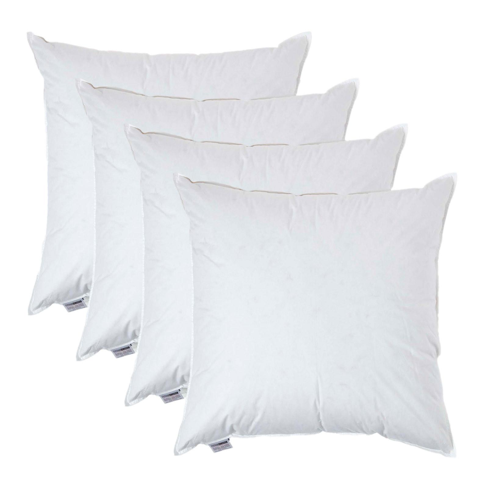 FÜLLKISSEN 4er-Set, Federkissen 65/65 cm - Weiß, Textil (65/65cm) - Homescapes
