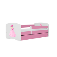 KINDERBETT Prinzessin mit Schublade und Matratze 180/80 - Rosa, Holzwerkstoff (80/180cm) - RAUMHIRSCH FURNITURE
