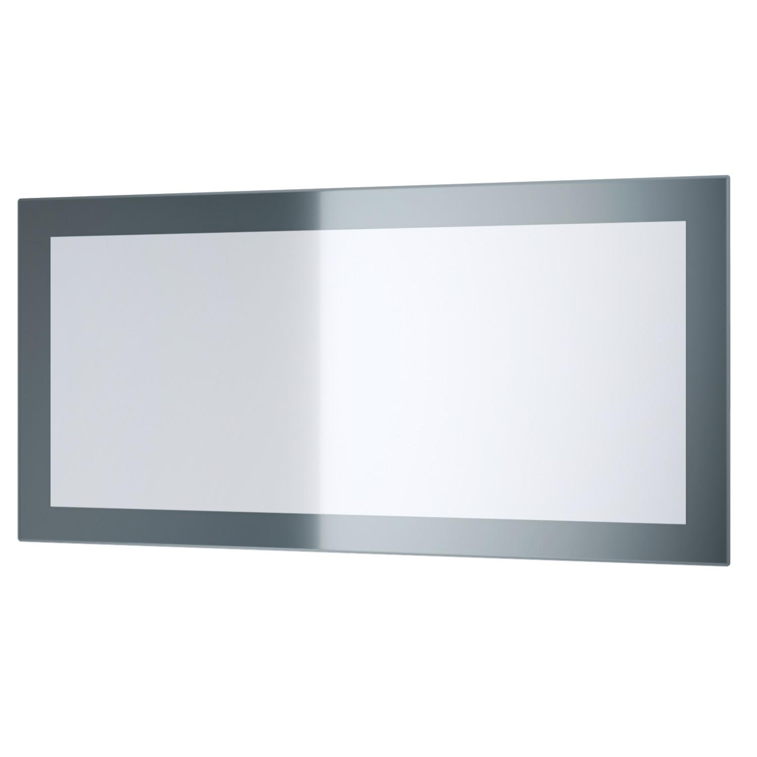 SPIEGEL Lima Grau Hochglanz - Grau, Holzwerkstoff (89/45/2cm) - Vladon