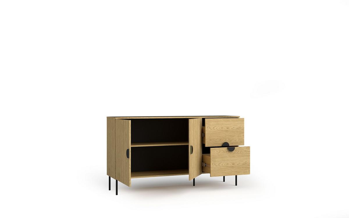 KOMMODE Eiche Baltic 160/88/40 - Eiche Bianco, Holzwerkstoff (160/88/40cm) - RAUMHIRSCH FURNITURE