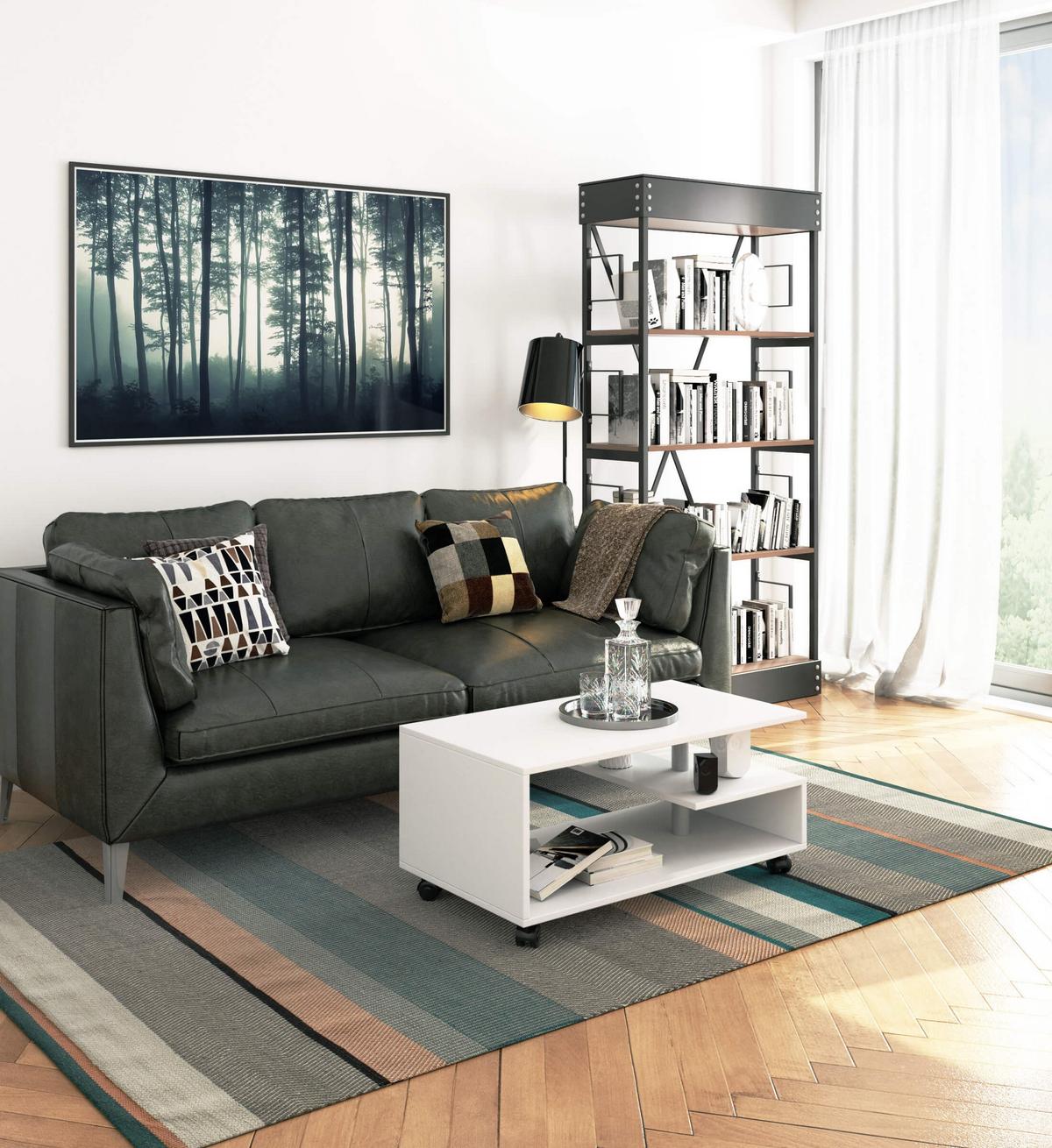 COUCHTISCH Weiß 40/90/51 - Weiß, Textil (51/90/40cm) - RAUMHIRSCH FURNITURE