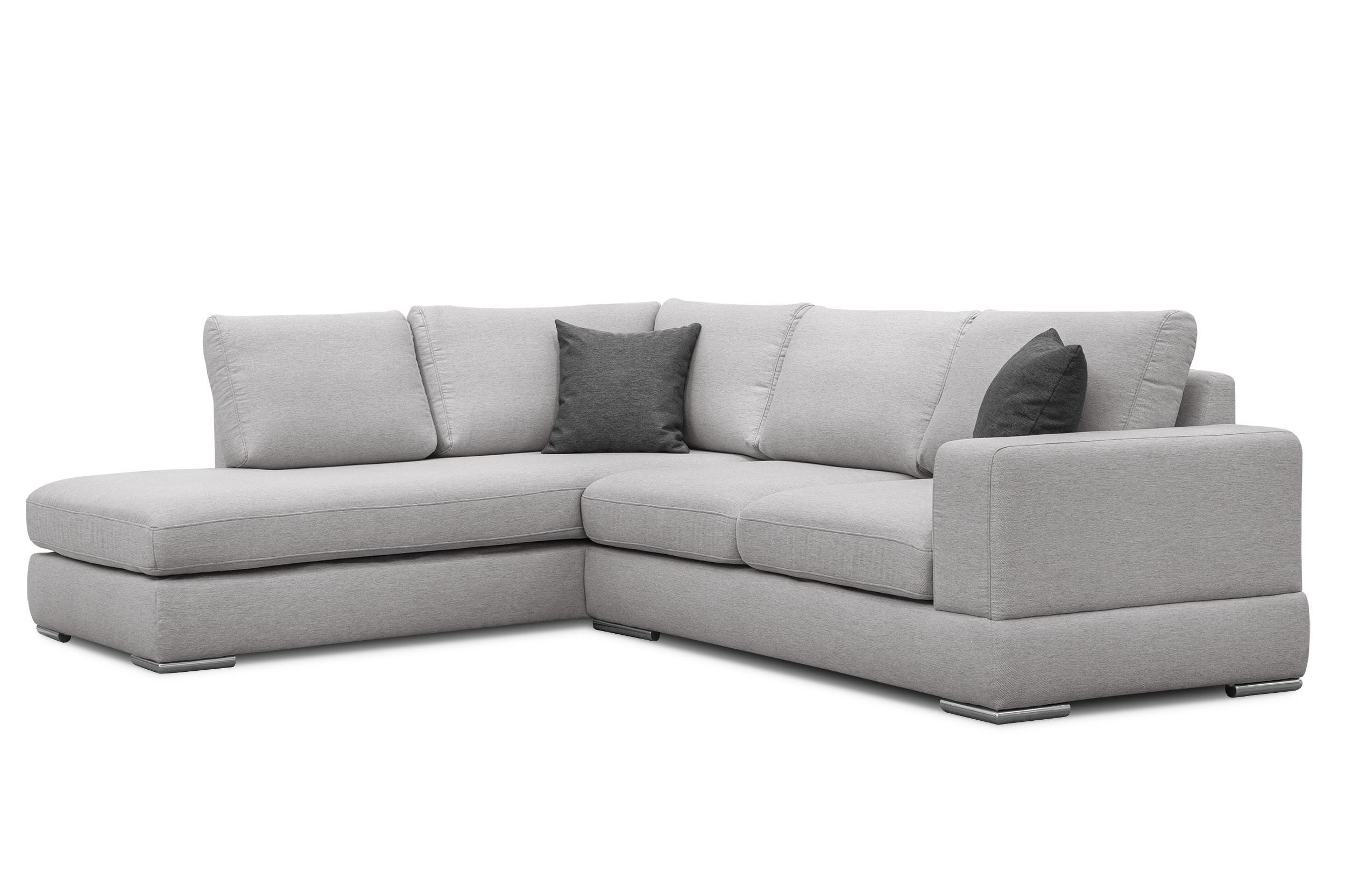 ECKSOFA OTTO 5-Sitzer, hellgrau - Hellgrau, Holzwerkstoff/Textil (219/279cm) - Wozimo