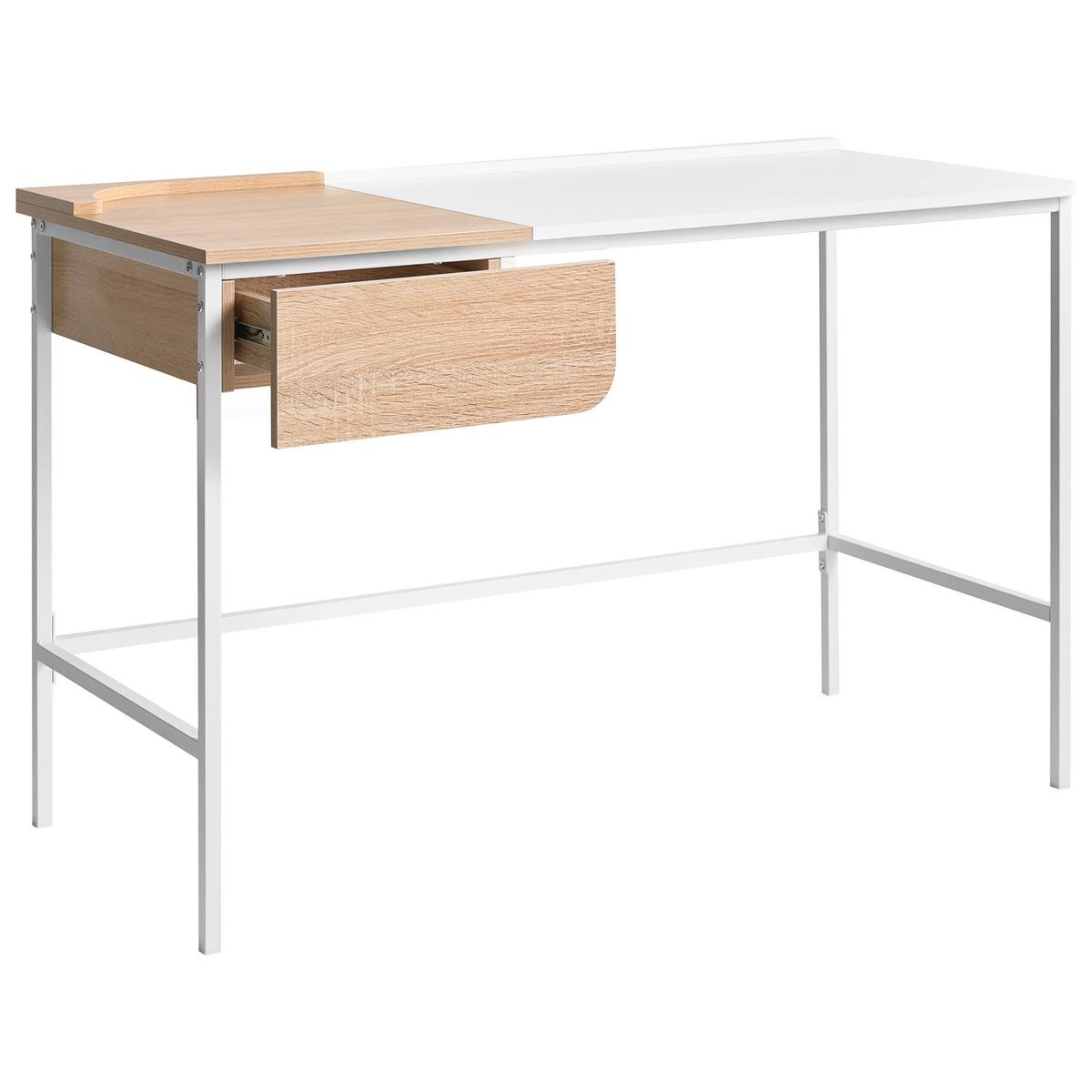 SCHREIBTISCH Weiß 120/60 cm Ocate - Weiß, Holzwerkstoff (60/120/76cm) - Beliani