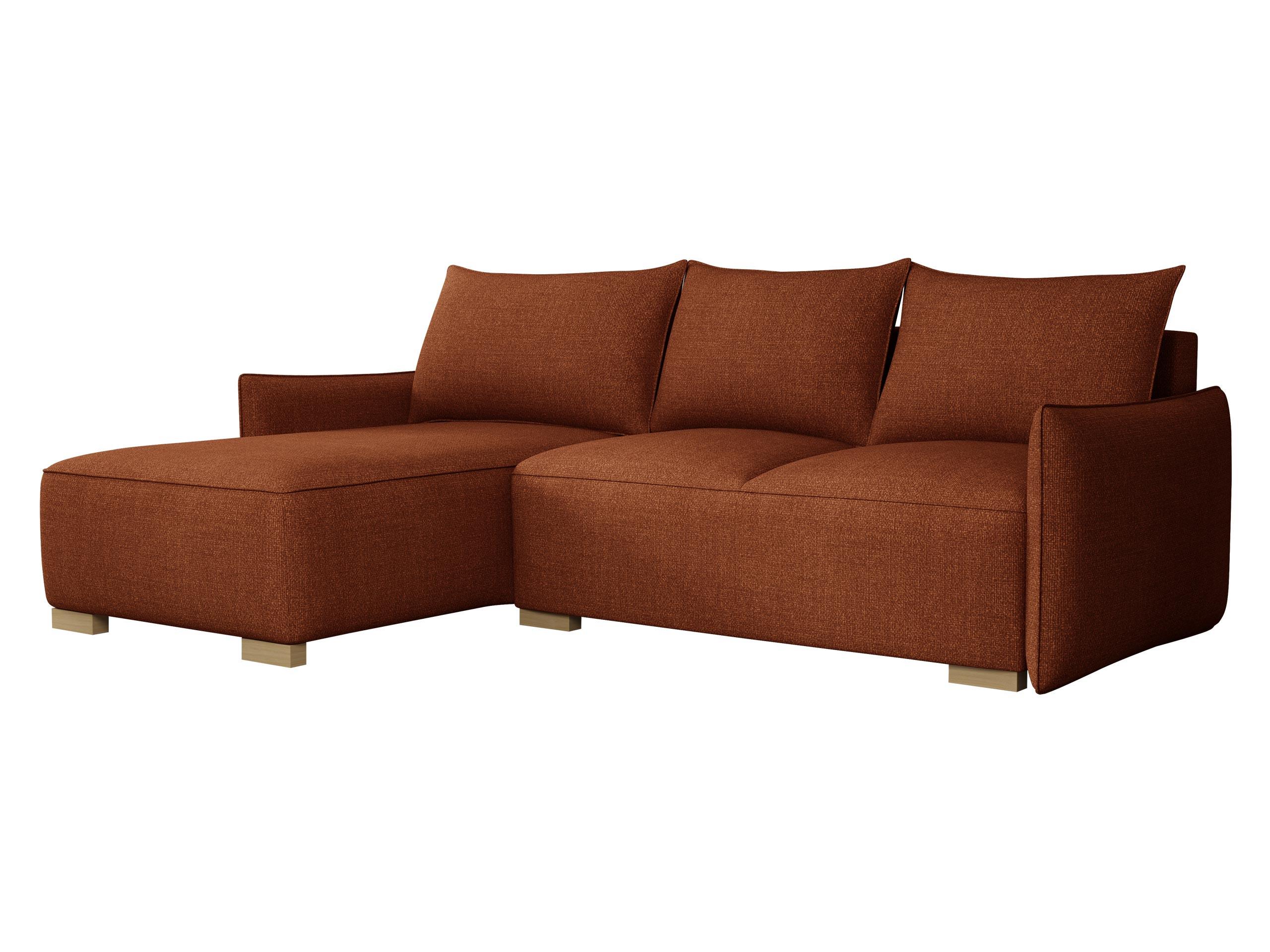 ECKSCHLAFSOFA Focus L - Bronzefarben/Naturfarben, Holz/Textil (240/155cm) - MIRJAN24
