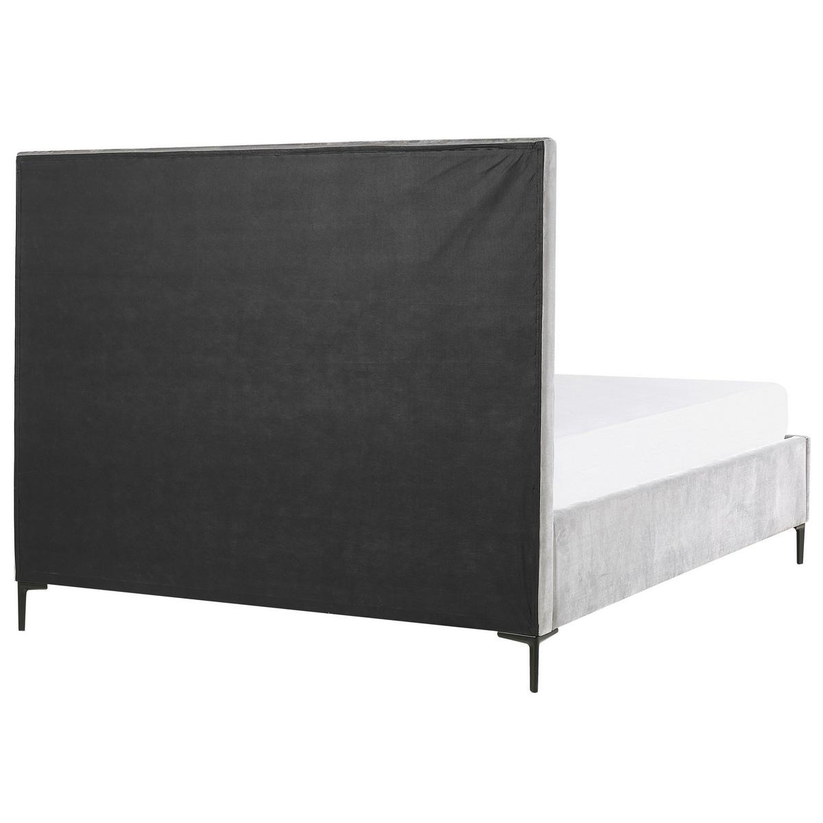 POLSTERBETT 180x200 cm Grau Sezanne - Hellgrau, Textil (180/200cm) - Beliani