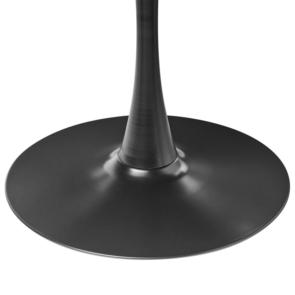 ESSTISCH Schwarz 120/120 cm Boca - Schwarz, Holzwerkstoff (120/120/74cm) - Beliani