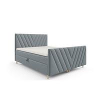 BOXBETT Carlito Premium - Grau, Holzwerkstoff/Textil (200/220cm) - Fun Möbel